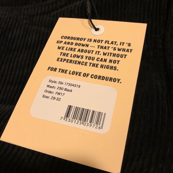 Anthropologie Black Corduroy Pants The Cords - Picture 8 of 8